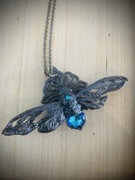 Object Natura Victorian Cicada with Swarovski Stones Necklace