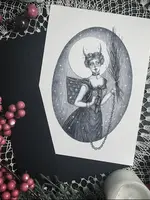 Caitlin McCarthy Art Lady Krampus Holiday Card