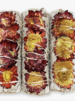Faiza Naturals Red Sunflower with White Sage Bundle