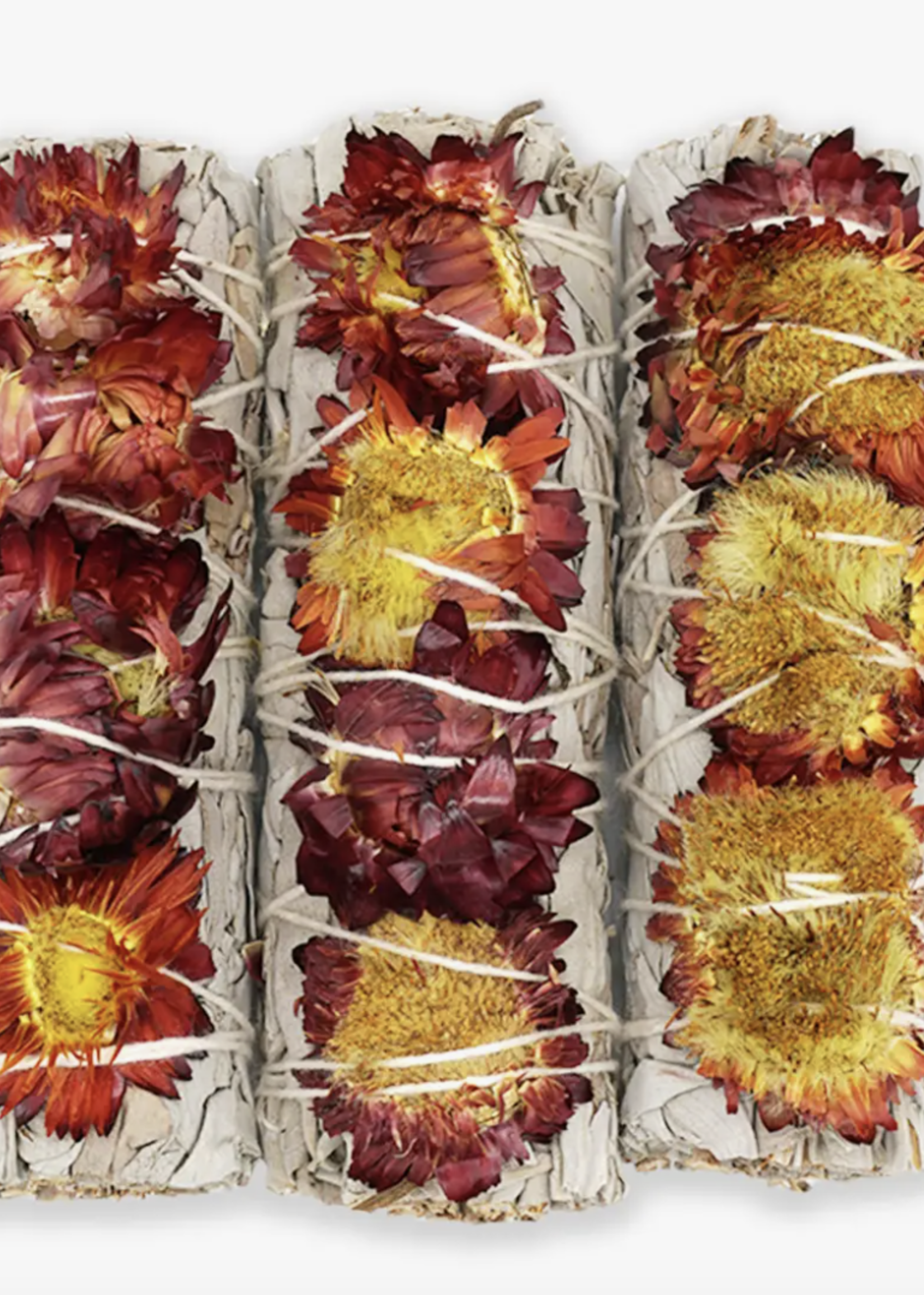 Faiza Naturals Red Sunflower with White Sage Bundle