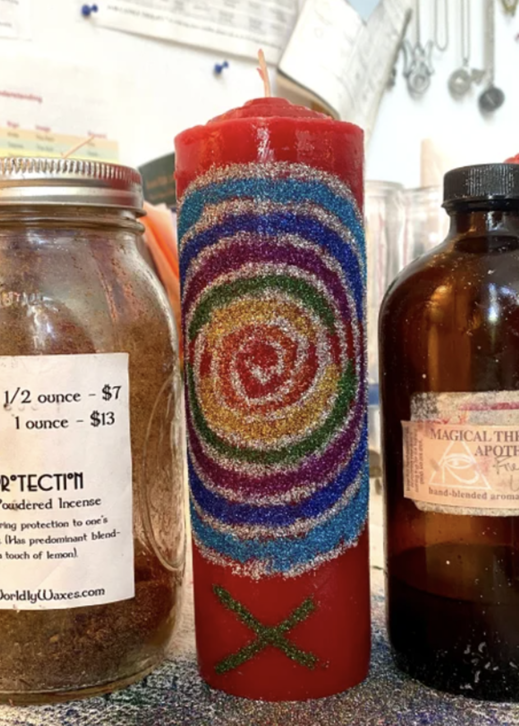 Other Worldy Waxes Protection Magick Candle