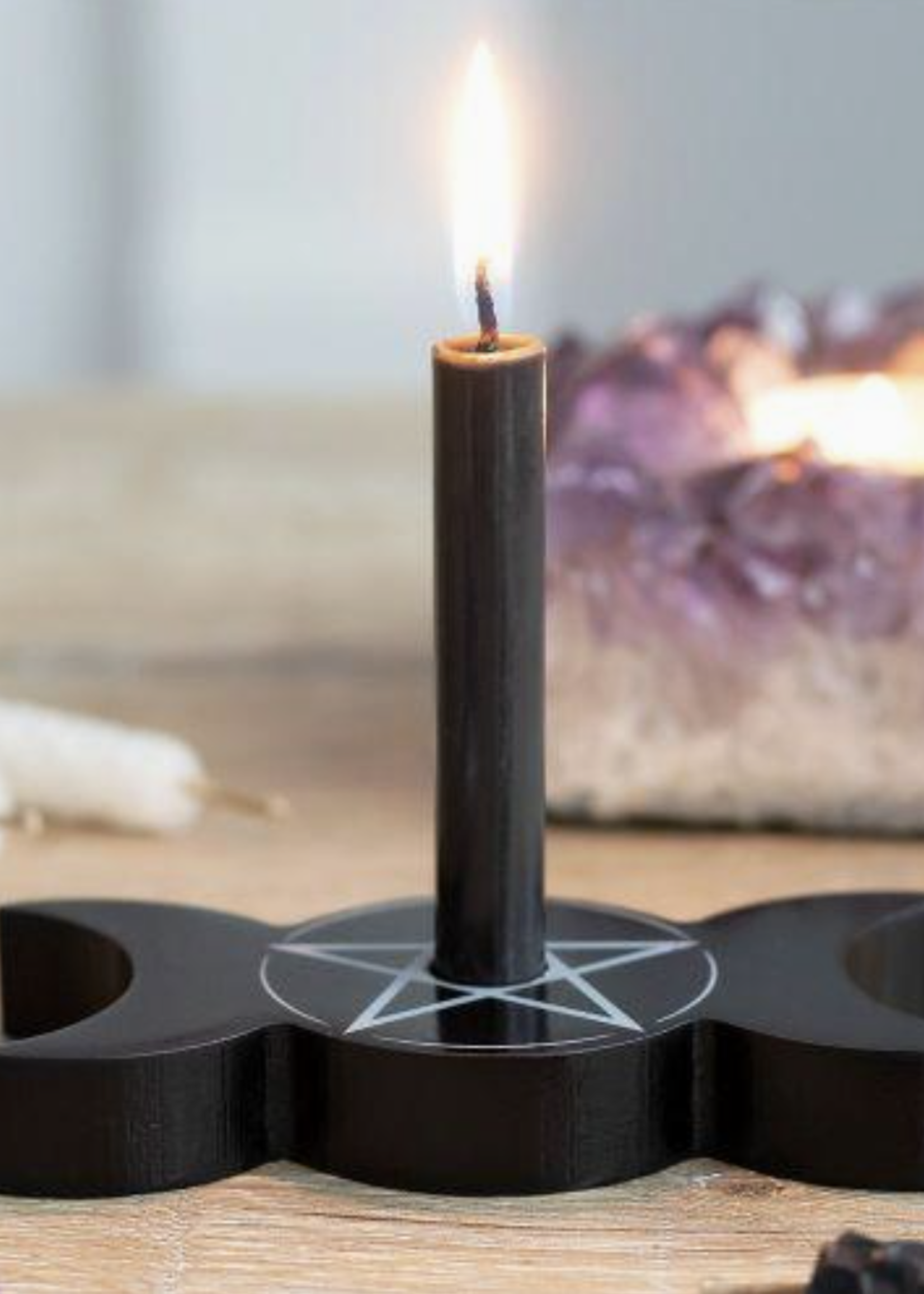 Down to Earth Triple Moon Spell Candle Holder