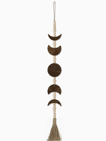 Down to Earth Wooden Moon Phase Wall Hanging Garland