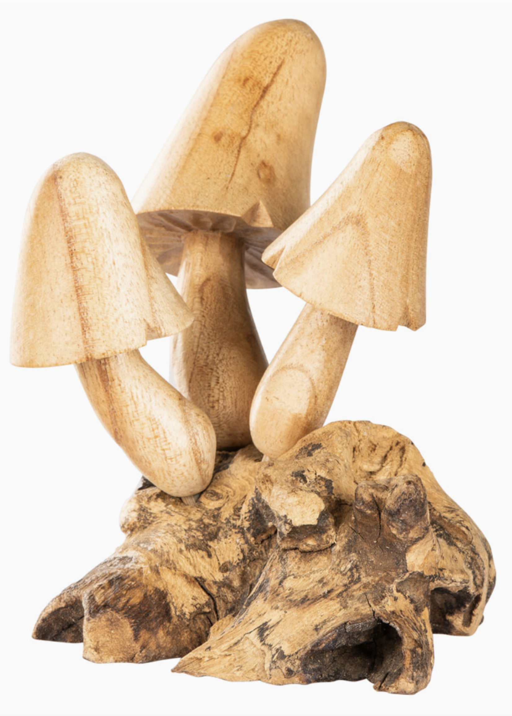 Benjamin International Wooden 3 Mushrooms