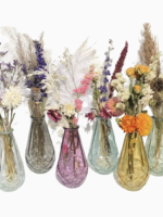 Muno Medium Bouquet of Dried Flowers in Glass Vase (Assorted)