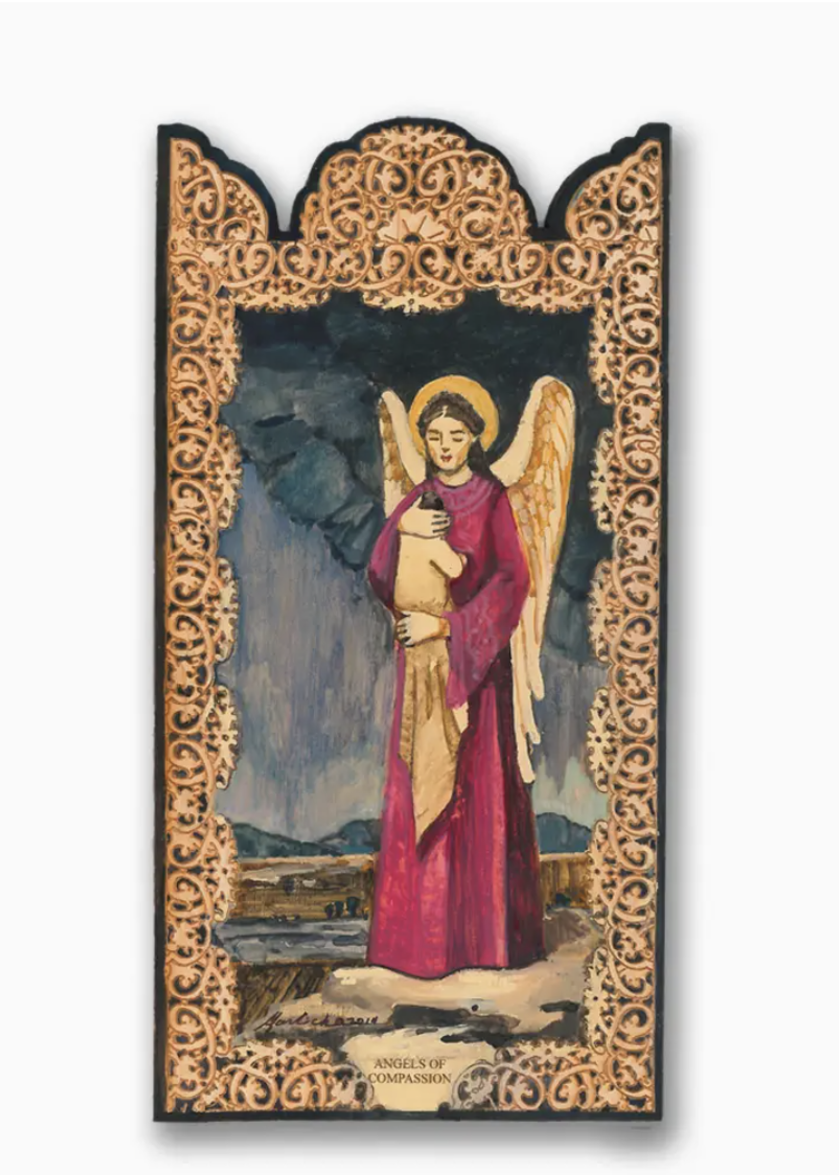 Lynn Garlick Retablos Pocket Angel of Compassion
