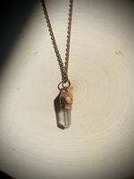 Gail Scherer Small Quartz and Moonstone Copper Necklace