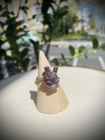Gail Scherer Fluorite Hand Peace Sign Copper Ring - Sz 8