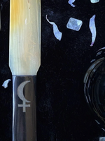 Keven Craft Ritual Etched Horn Ritual Athame -  Lilith Crescent