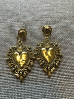 Weapon Of Choice NOLA STREGA: Innocente Heart Earrings - Gold