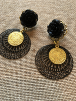 Weapon Of Choice NOLA STREGA: Taormina Rose Earrings - Black