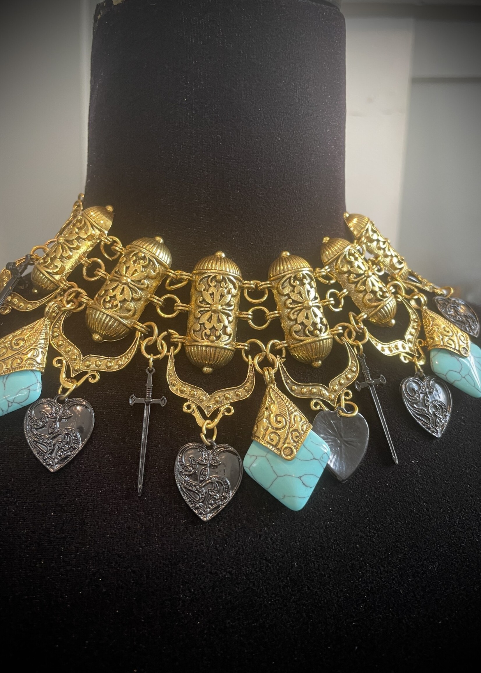 Weapon Of Choice NOLA STREGA: Cannoli Necklace - Sword/Gold