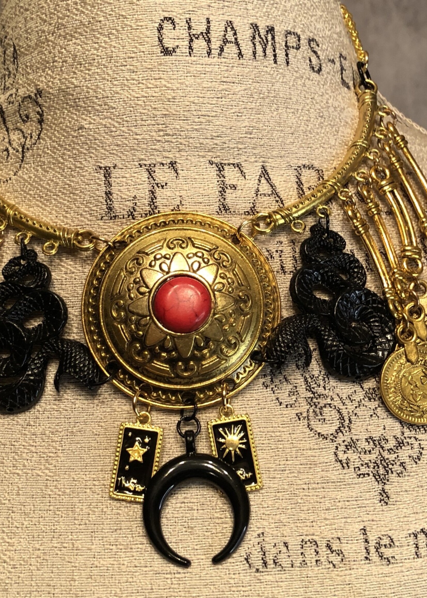 Weapon Of Choice NOLA STREGA: Coin Necklace - Gold/Black