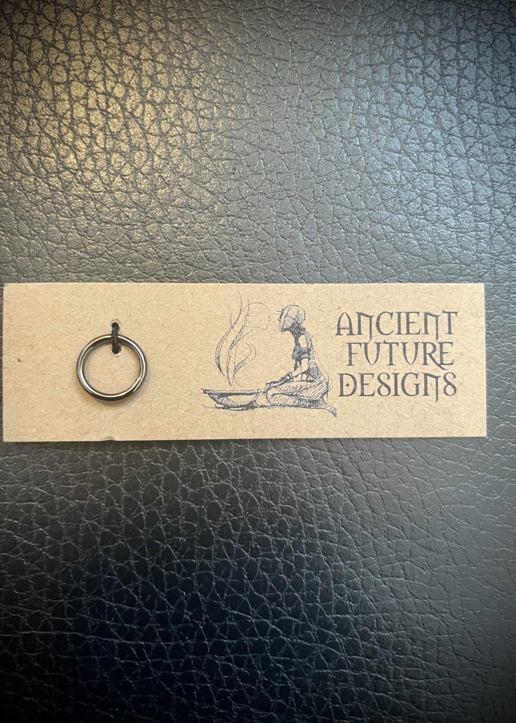 Ancient Future Designs Black Stainless Steel 18g. Hoop