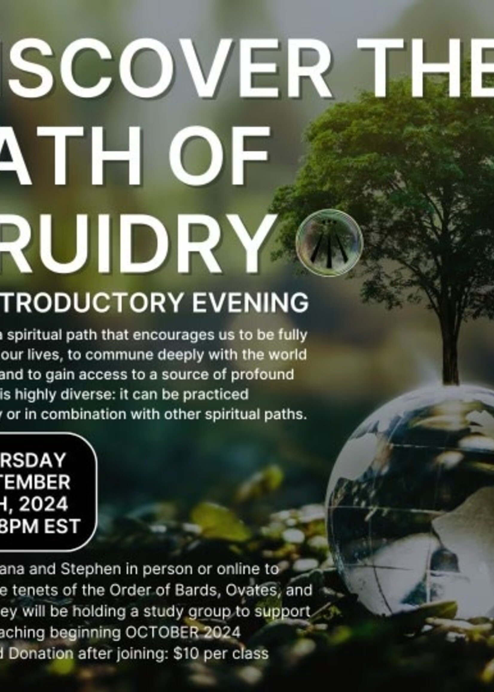 Modern Druid Community Night: Intro to Druidry Sept