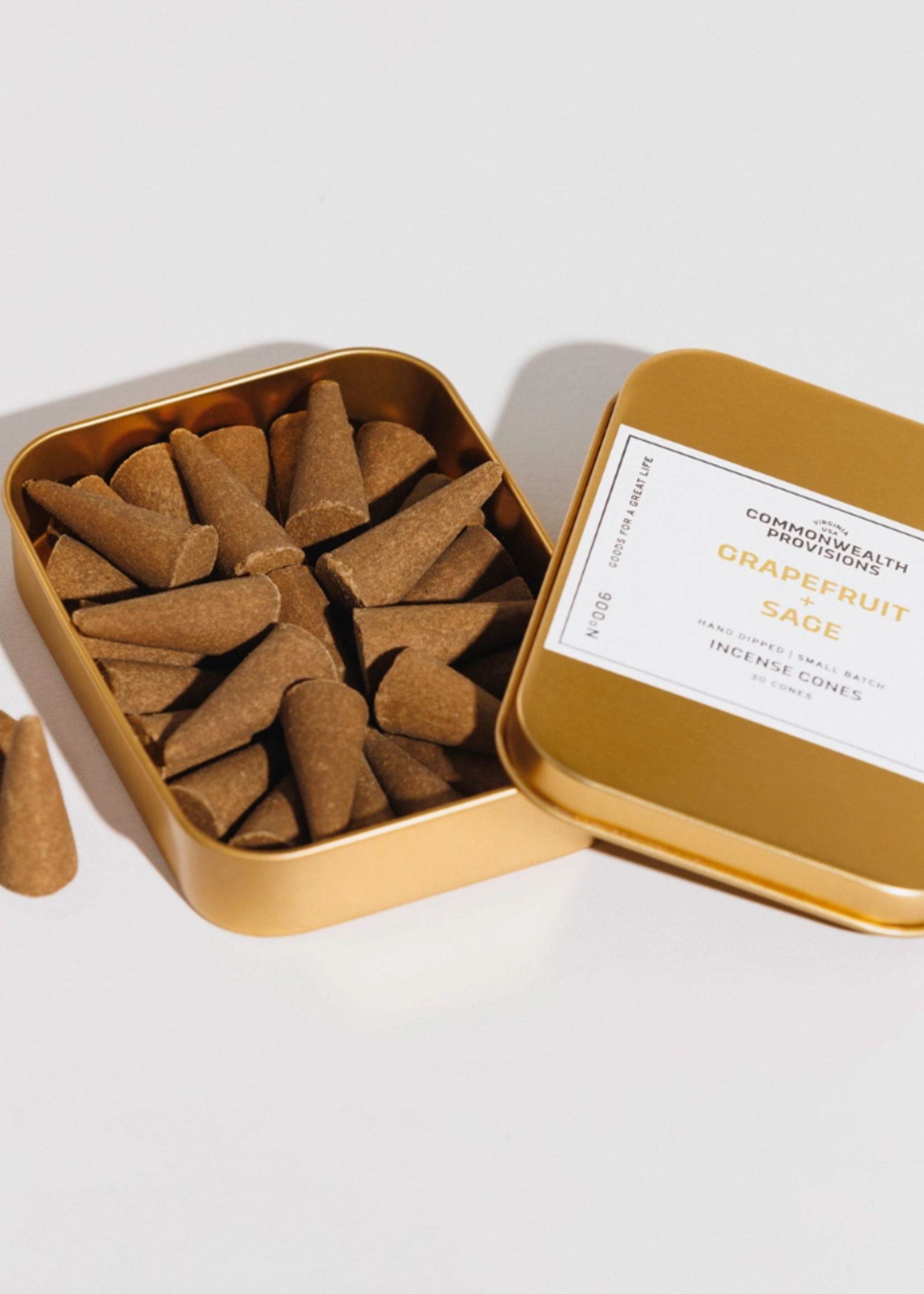 Commonwealth Provisions Incense Cones - Grapefruit + Sage