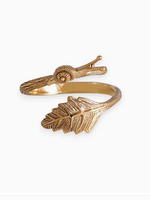 Nina Designs Bronze Adjustable Snail and Leaf Ring