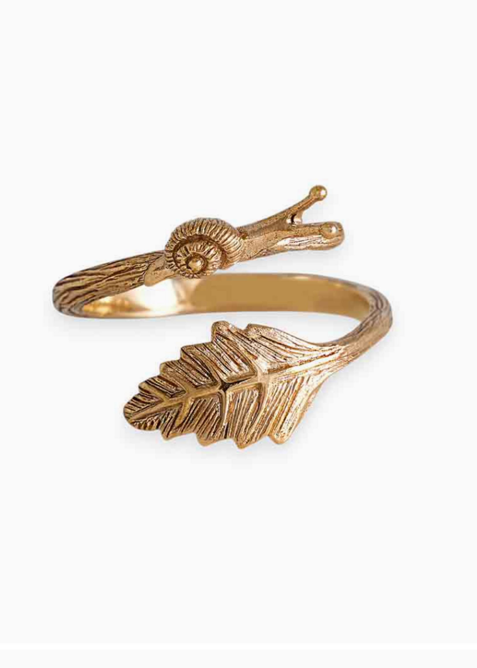 Nina Designs Bronze Adjustable Snail and Leaf Ring