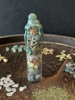 Moondust and Raven Abundance Spell Jar, Intention Jar, Witch's Spell Bottle