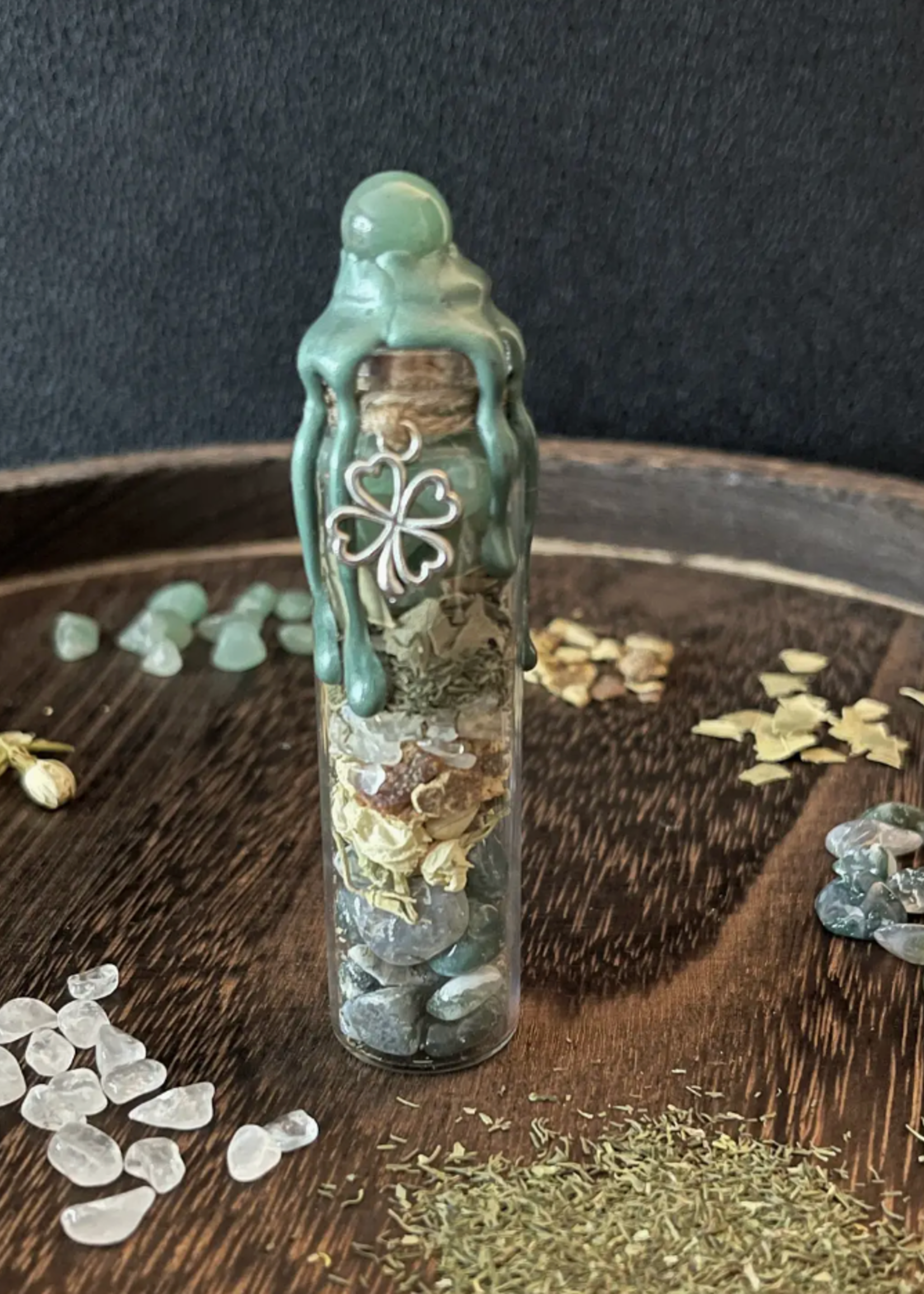 Moondust and Raven Abundance Spell Jar, Intention Jar, Witch's Spell Bottle