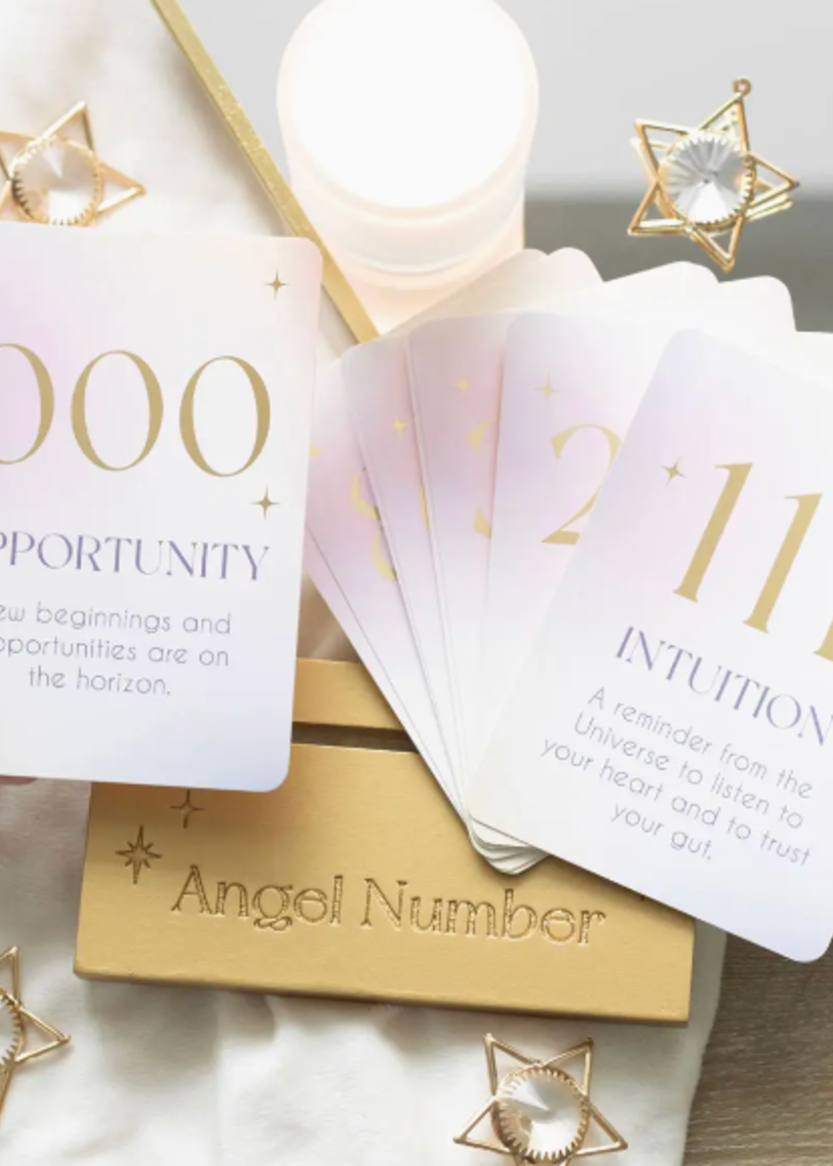 Something Different Wholesale Angel Number Affirmation Cards with Wooden Stand