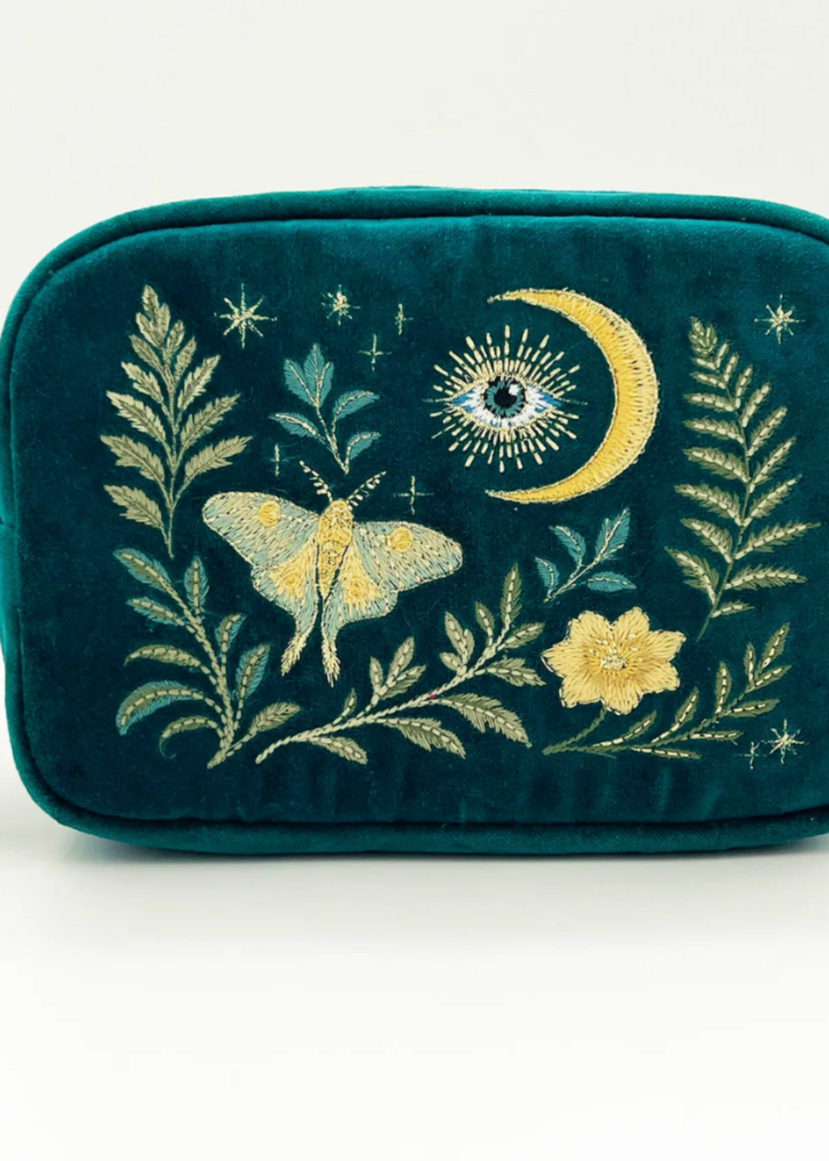 Myth & Thread Intuition Embroidered Velvet Makeup Bag