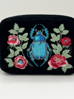 Myth & Thread Sanctuary - Embroidered Velvet Makeup Bag