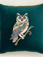Myth & Thread Wisdom Embroidered Velvet Pillow