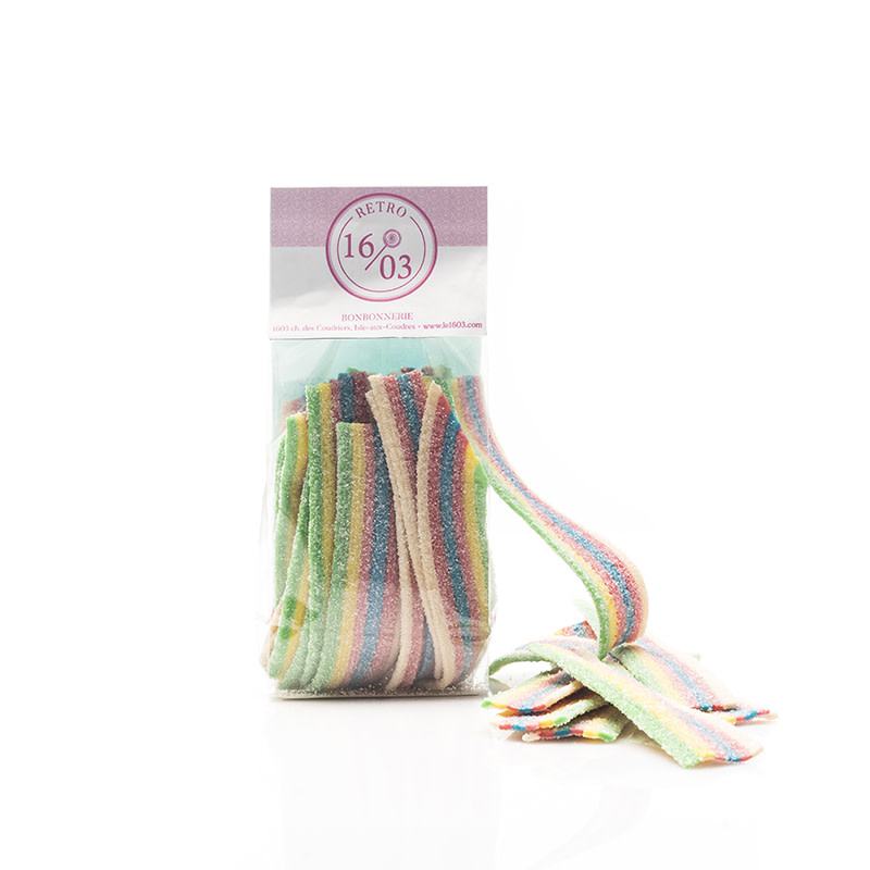 Réglisse ruban surette 6 couleurs 165g