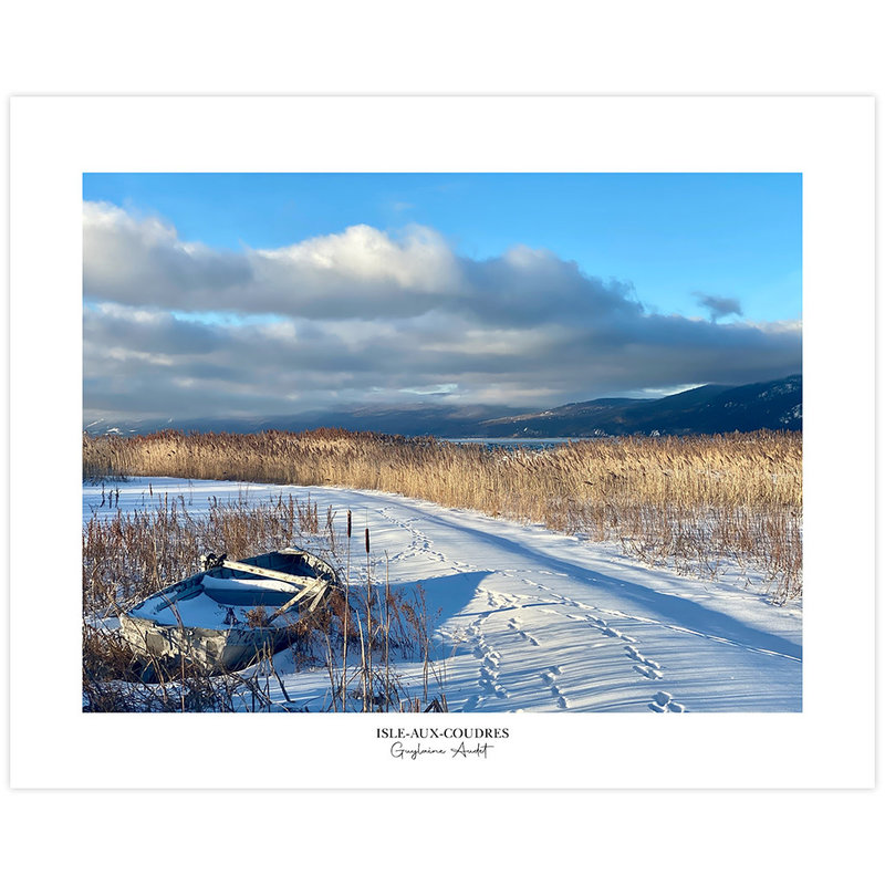 Le 1603 Affiche - Barque dans la neige - 8 x 10 horizontal