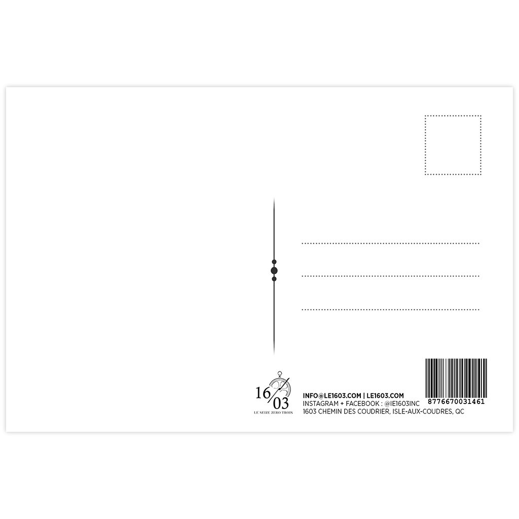 Le 1603 Copy of Carte postale - Fleuve - Hiver B/W - vertical