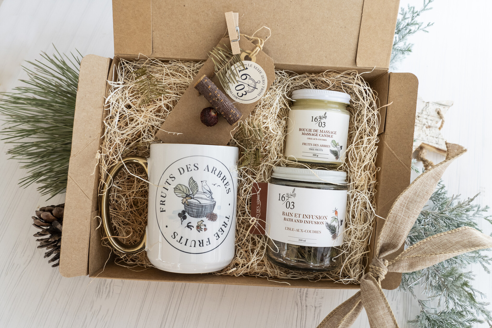 Gift box - Candle Trio / Infusion & Bath / Cup - TREE FRUITS