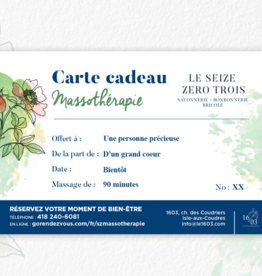 Le 1603 Copy of Certificat cadeaux- Massothérapie 60 minutes