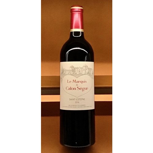 Wine CHATEAU CALON-SEGUR ‘MARQUIS DE CALON’ 2016 Wine CHATEAU CALON-SEGUR ‘MARQUIS DE CALON’ 2016