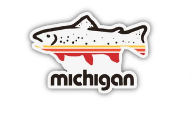 The Mitten State The Mitten State Fish Michigan Sticker