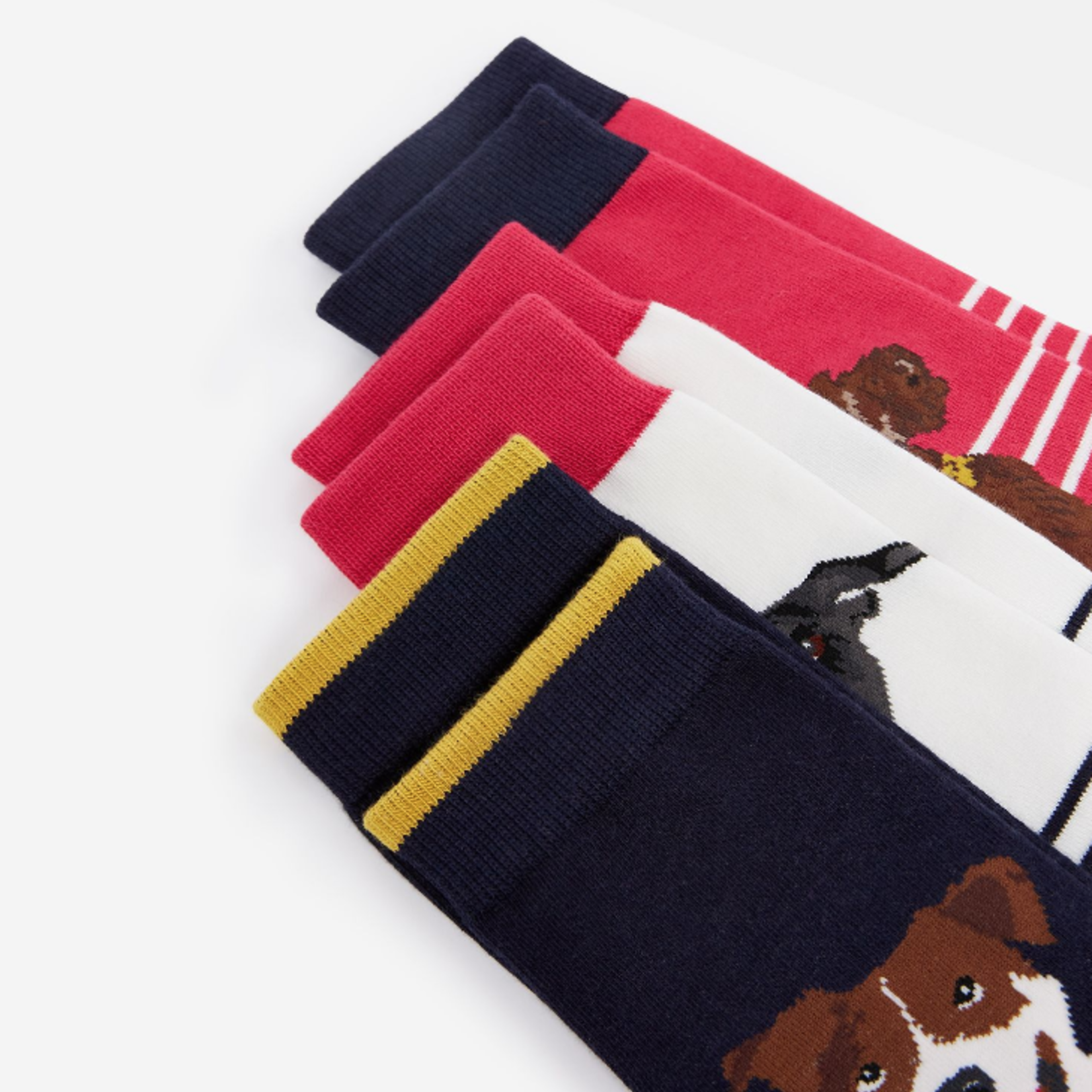 Joules Brill Bamboo Dog Socks 3 pack-O/S