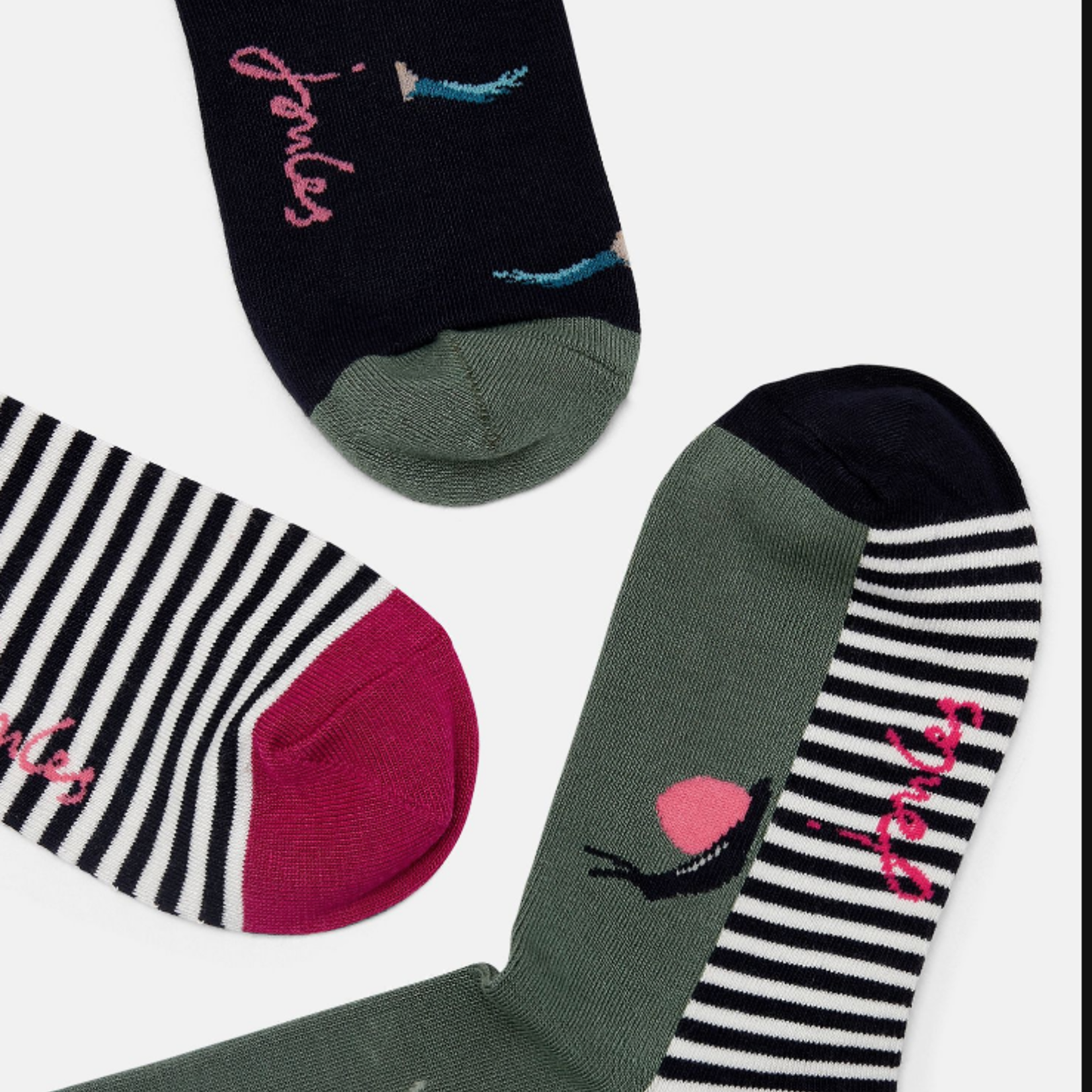 Joules Excellent Everyday 3 Pack Eco Vero Socks-Woodland Animals-O/S