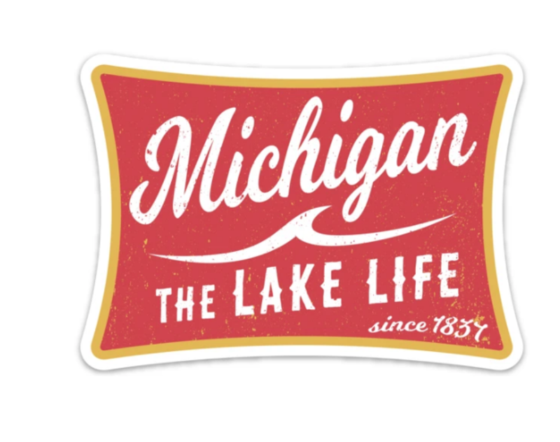 Tee See Tee Michigan The Lake Life Sticker