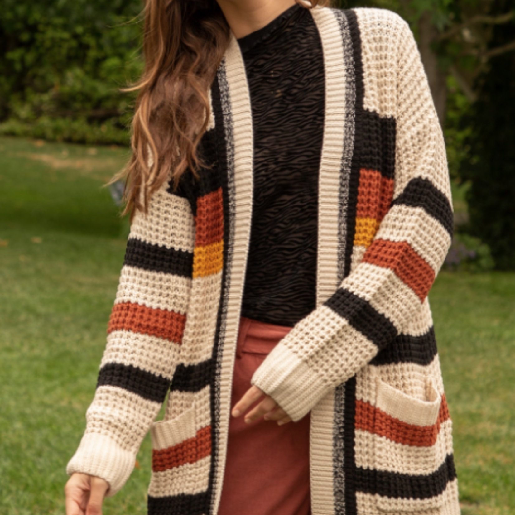 Hem & Thread Hem & Thread Stripe Sweater Cardigan