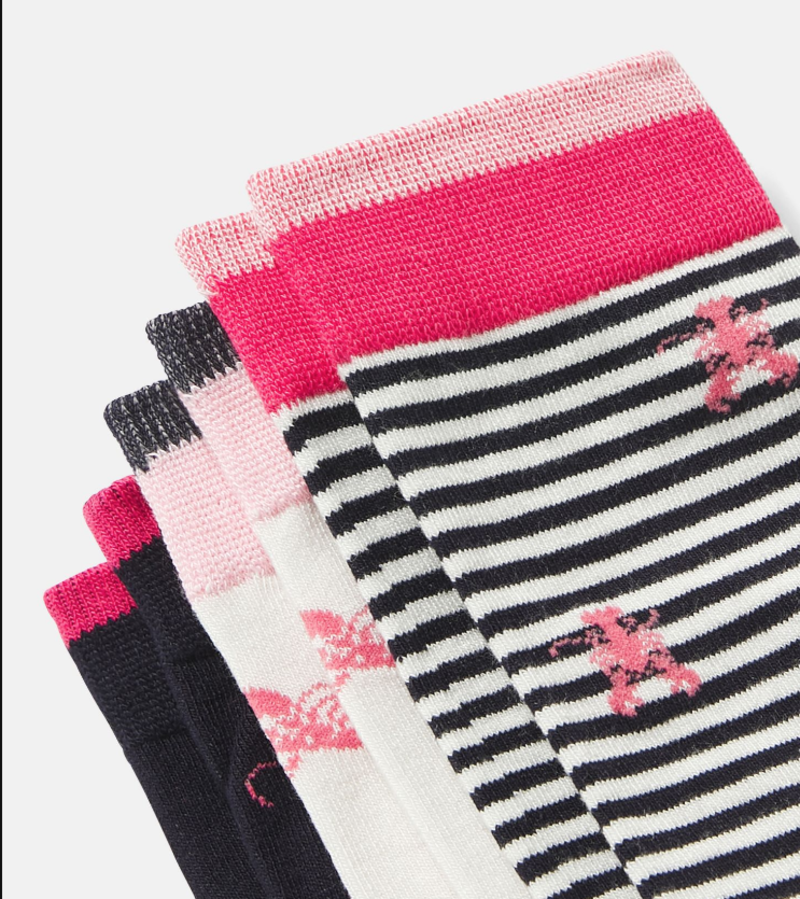 Joules Excellent Everyday Navy Lobster Socks 3 pack-O/S