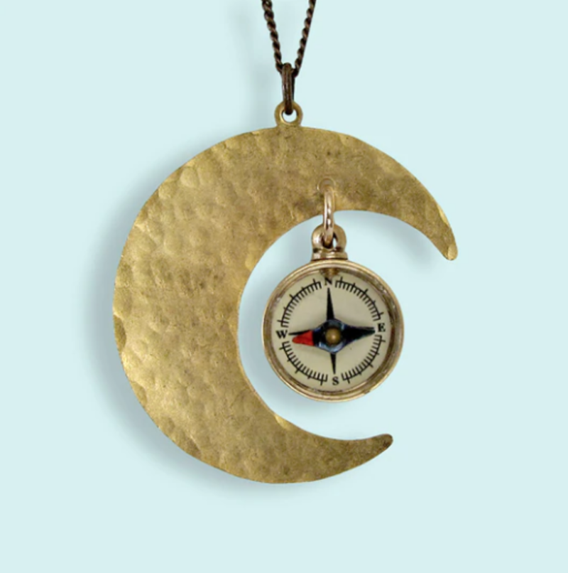 Ornamental Things Ornamental Things Compass Moon Necklace