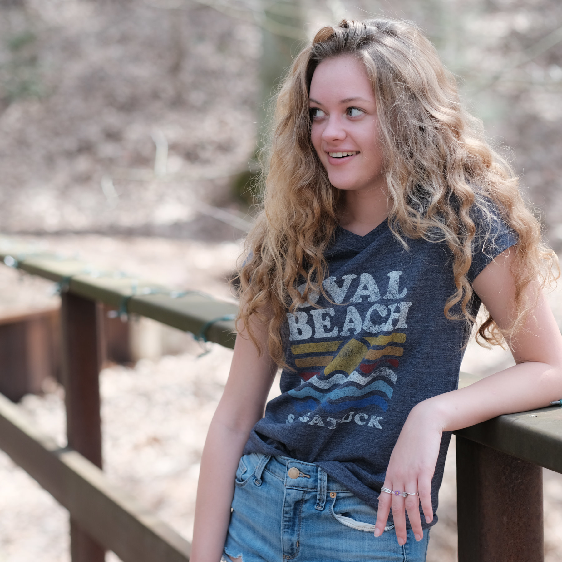 Champion Women's Oval Beach V-Neck Tee