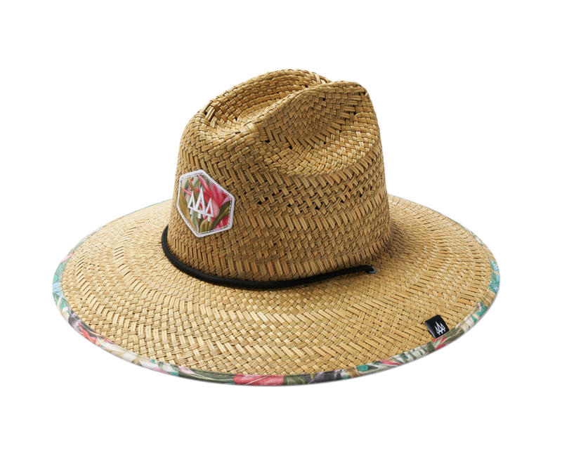 Hemlock Hat Co. Hemlock Hat Co. Bombay Straw Hat,  Tropical Panther