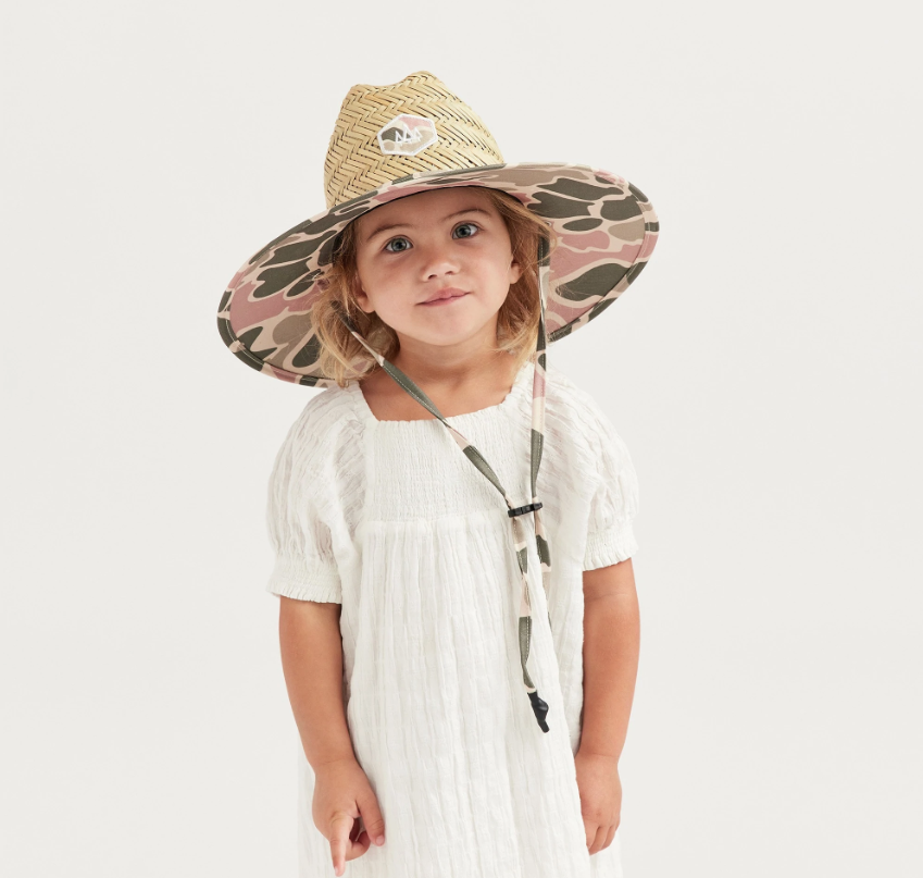Kids Straw Hat, Camo - Landsharks