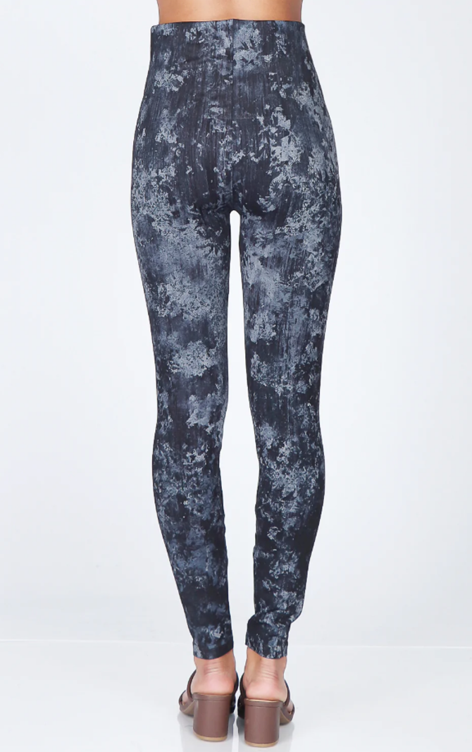M. Rena High Waist Full Length Legging w/ Abstract Painting Sublimation Print