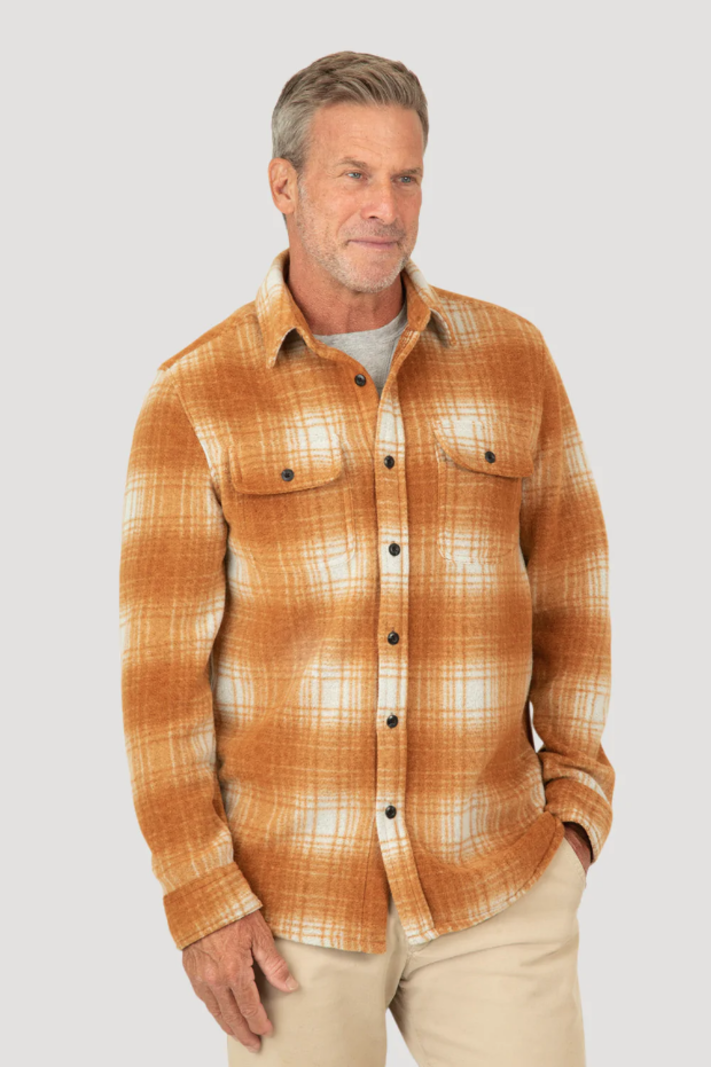 True Grit M's Lumber Plaid Long-Sleeve 2-Pocket Shirt