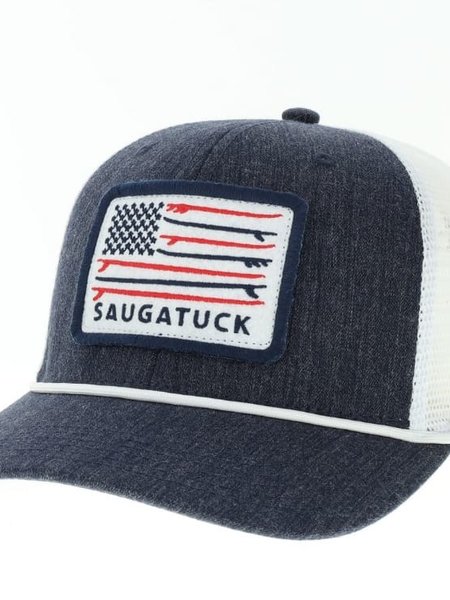 League Saugatuck Surf Flag Trucker W/ Rope