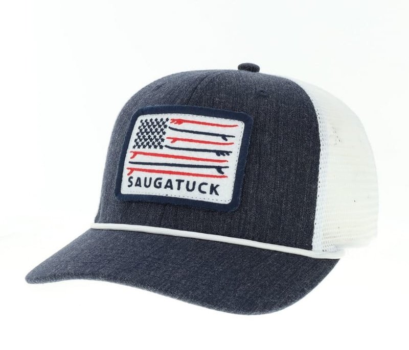 League Saugatuck Surf Flag Trucker W/ Rope