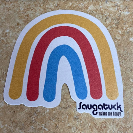 Bumwraps Make Me Happy Rainbow Sticker