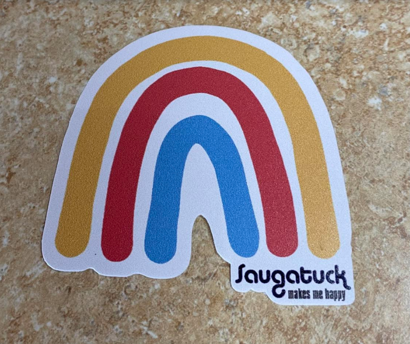 Bumwraps Make Me Happy Rainbow Sticker